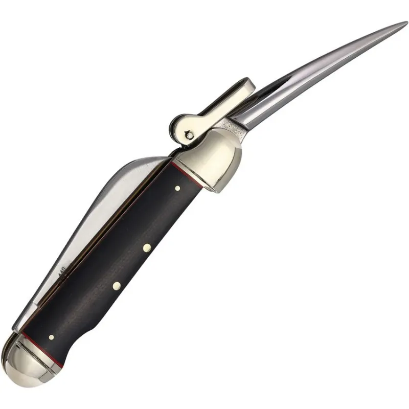 Rough Ryder RR2386 UK EDC Black Micarta Pocket Knife with Marlin Spike - 2.95" Blade, Black Micarta Handle Cyclaire Knives and Tools