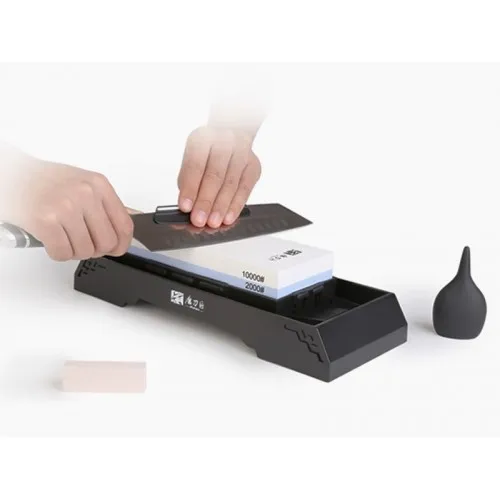 Taidea Professional TG9600 Single Sided Kitchen Ceramic Sharpening Stone angle guide and Base - 6000 Grit