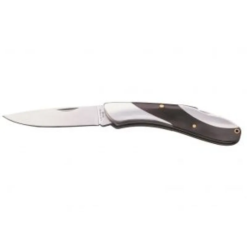 Whitby LK940 - 3" Stainless and Dark Wood Lock Knife - LK940 Cyclaire Knives and Tools