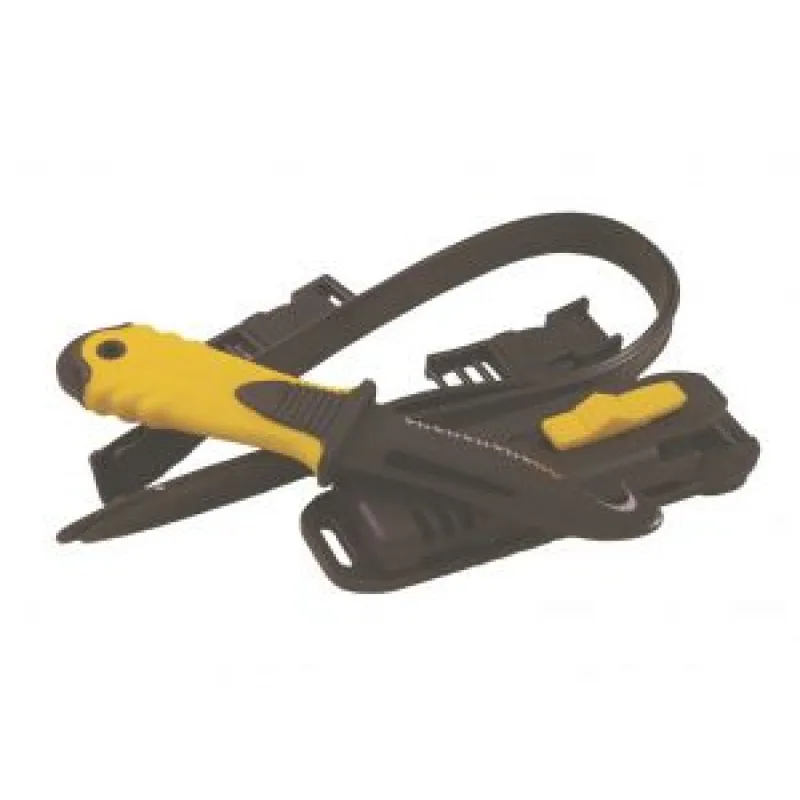 Whitby 3.5" Teflon Coated Tekno Rescue Knife - Yellow Cyclaire Knives and Tools