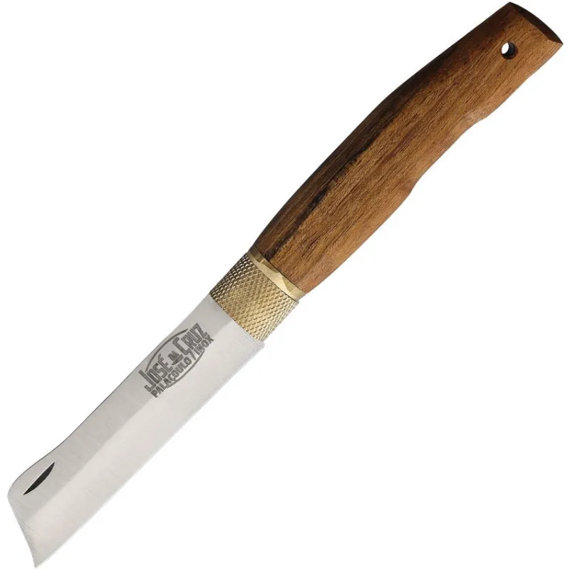 Jose Da Cruz Large Grafting Folding Pocket Knife - 3.25" Stainless Steel Blade Arcadia Wood Handle Cyclaire Knives and Tools