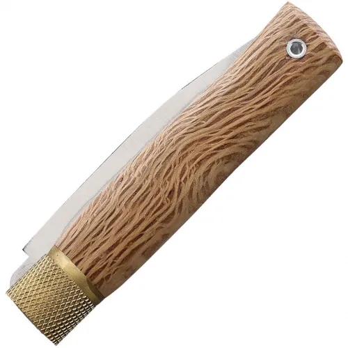 Jose Da Cruz Large Folding Pocket Knife - 3.25" Stainless Steel Blade Holm Oak Handle