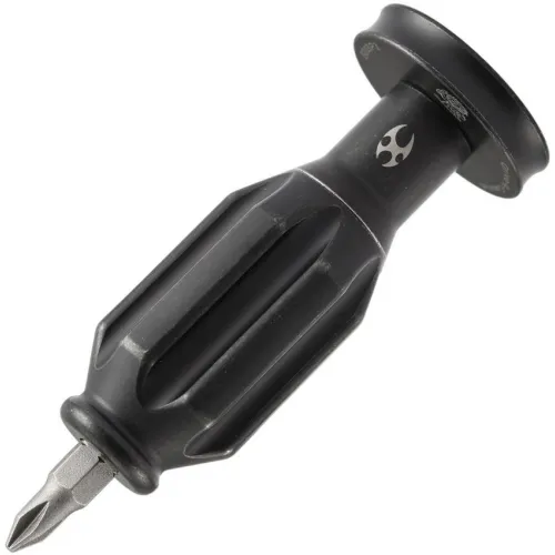 Kansept Knives Drive R Saurus Bit Driver EDC Tool Black Titanium Stone Wash with 10 Bits