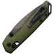 Kershaw Mini Iridium DuraLock KVT Folding Knife - 3" D2 Black Spear Point Blade OD Green Aluminum Handle Cyclaire Knives and Tools