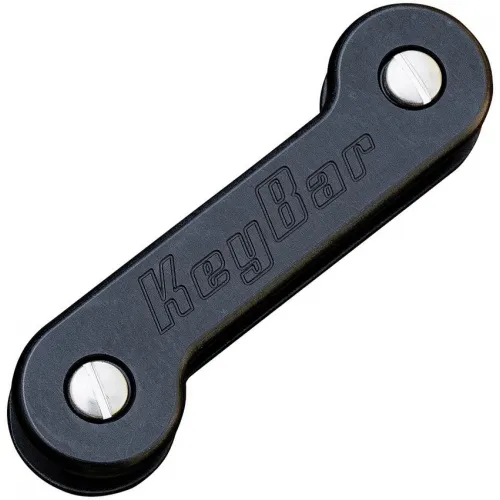 KeyBar Aluminum Key Organizer – Black Anodized Aluminum EDC Key Holder for upto 12 Keys