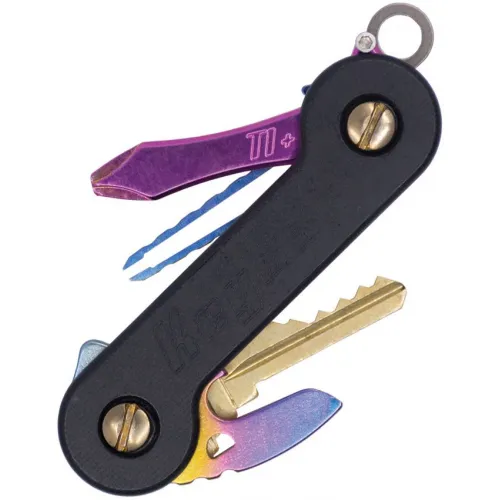 KeyBar Aluminum Key Organizer – Black G10 EDC Key Holder for upto 12 Keys