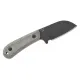 Kizer Deckhand Fixed Blade Knife - 2.95" D2 Black Sheepsfoot Blade Black Micarta Handle Cyclaire Knives and Tools