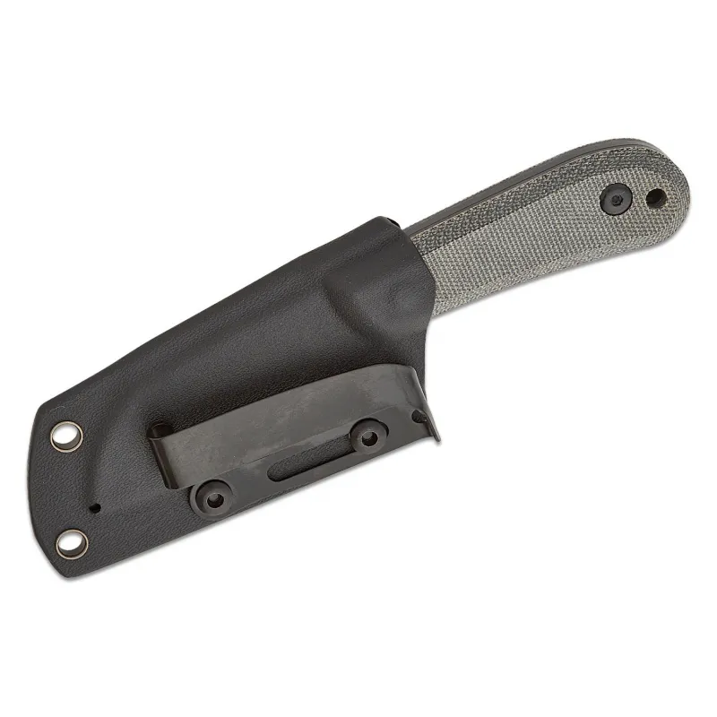 Kizer Deckhand Fixed Blade Knife - 2.95" D2 Black Sheepsfoot Blade Black Micarta Handle Cyclaire Knives and Tools