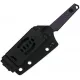 Kizer Phasmids Fixed Blade Knife - 2.8" AEB-L Black Sheepsfoot Blade Machined Purple G10 Handle Cyclaire Knives and Tools