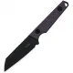 Kizer Phasmids Fixed Blade Knife - 2.8" AEB-L Black Sheepsfoot Blade Machined Purple G10 Handle Cyclaire Knives and Tools