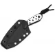 Kizer Buddy Fixed Blade Knife - 3" Nitro-V DP Blade Black and White G10 Handle Cyclaire Knives and Tools