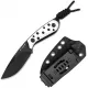 Kizer Buddy Fixed Blade Knife - 3" Nitro-V DP Blade Black and White G10 Handle Cyclaire Knives and Tools