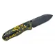 Kizer Drop Bear Folding Knife - 2.99" CPM-20CV Black Stonewashed Blade Toxic Storm FatCarbon Handle Cyclaire Knives and Tools
