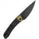 Kizer Mini Momo Folding Knife - 3.2" Black DLC Coated S90V Blade Gold Dark Matter CF Handle Cyclaire Knives and Tools