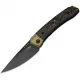 Kizer Mini Momo Folding Knife - 3.2" Black DLC Coated S90V Blade Gold Dark Matter CF Handle Cyclaire Knives and Tools