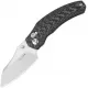 Kizer Mini Bulldog Folding Knife - 2.5" Stonewash CPM-S45VN Sheepsfoot Blade Carbon Fibre Handle Cyclaire Knives and Tools