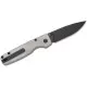 Kizer Original (XL) Button Lock Folding Knife - 3.25" CPM-S35VN Black DP Blade Snowflake Titanium Handle Cyclaire Knives and Tools