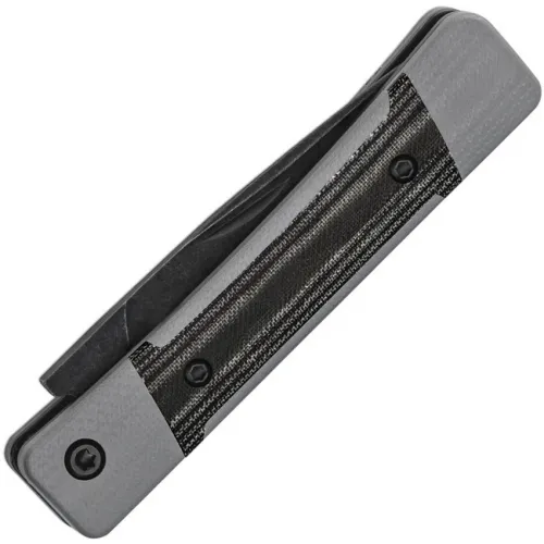Kizer Little Grand UK EDC Folding Knife - 2.52" Black Nitro-V Blade Grey G10 Handle with Black Micarta Inlays