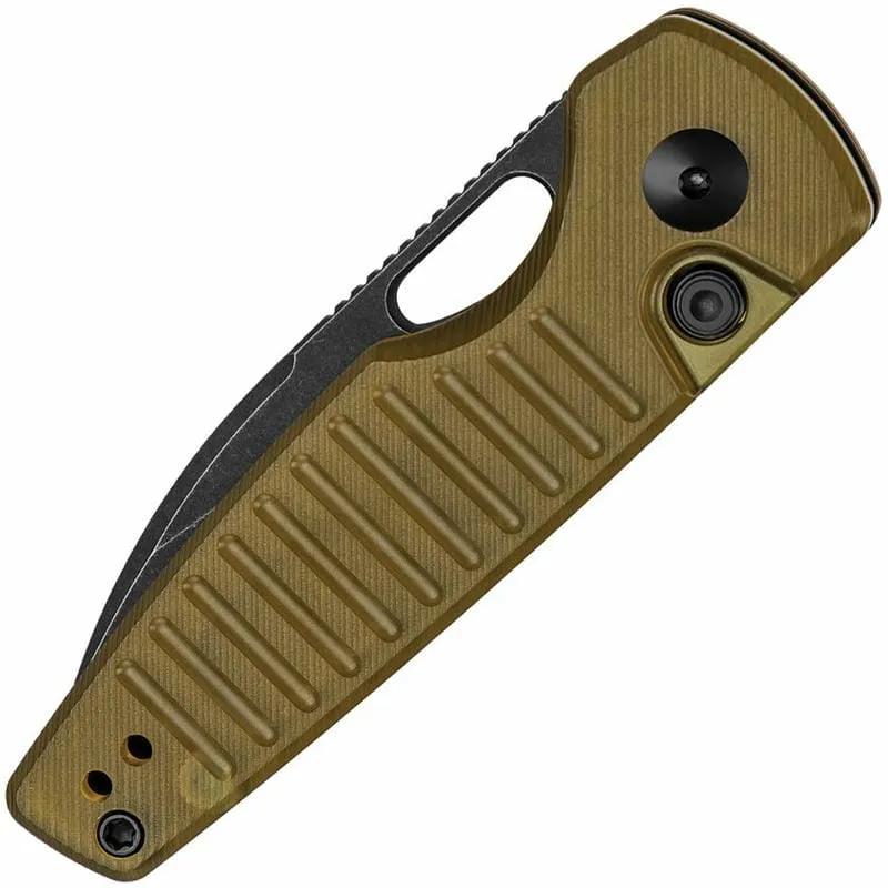 Kizer Parakeet Folding Knife - 2.46" Nitro-V Black DP Blade, Milled Ultem Handle Cyclaire Knives and Tools