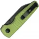 Kizer Parakeet Folding Knife - 2.46" Black Nitro-V Blade Green Aluminium Handle Cyclaire Knives and Tools