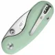Kizer Microbe Button Lock Folding Knife - 2.13" 14C28N Stainless Steel DP Blade Green G10 Handle Cyclaire Knives and Tools
