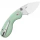 Kizer Microbe Button Lock Folding Knife - 2.13" 14C28N Stainless Steel DP Blade Green G10 Handle Cyclaire Knives and Tools