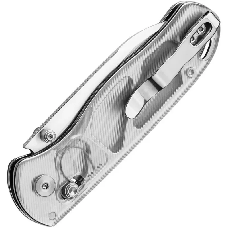 Kizer Drop Bear Folding Knife - 2.97" Nitro-V Blade Clear Acrylic Handle Cyclaire Knives and Tools