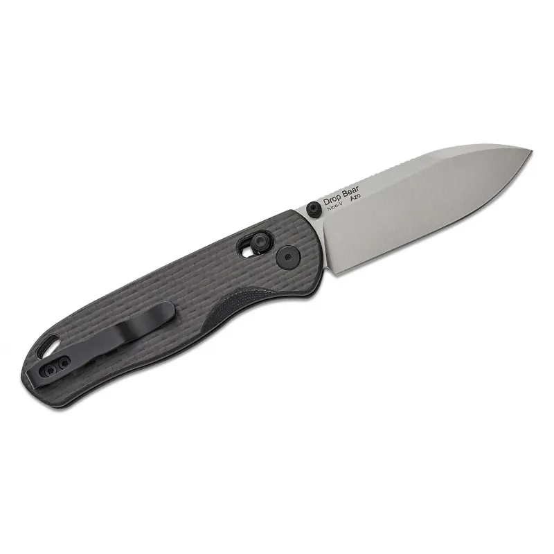 Kizer Drop Bear Folding Knife - 2.97" Nitro-V Blade 3K Carbon Fiber Handle Cyclaire Knives and Tools
