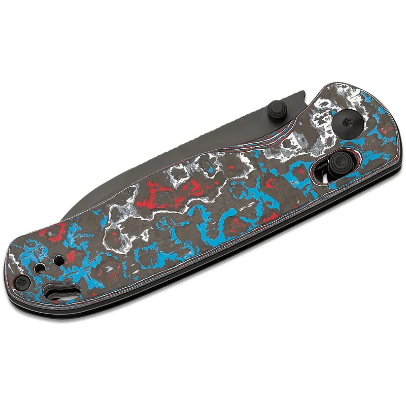 Kizer Drop Bear Folding Knife - 2.99" CPM-S45VN Black DLC Blade Nebula Fat Carbon Handle Cyclaire Knives and Tools