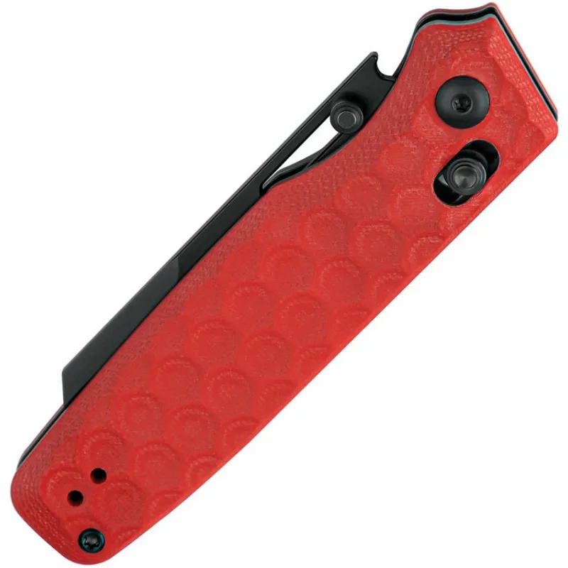 Kizer Task Folding Knife - 3.04" Nitro-V  Blade Red G10 Handle Cyclaire Knives and Tools