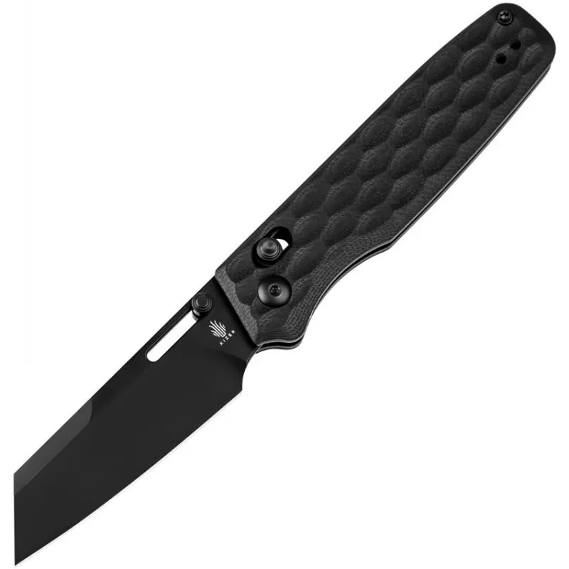 Kizer Task Folding Knife - 3.04" 154CM Blade Blade Black G10 Handle Cyclaire Knives and Tools