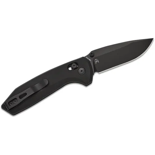 Kizer Vanguard Sub-3 OBK Clutch Lock Folding Knife - 2.95" 154CM Black Drop Point Blade Black Aluminum Handle
