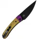 Kizer Mini Momo Folding Knife - 3.2" Nitro-V DP Blade Ultem Handles with Purple Aluminum Bolsters Cyclaire Knives and Tools