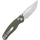 Kizer Phoca CC Clutch Lock Folding Knife - 2.9" AEB-L Blade Green Micarta Handle Cyclaire Knives and Tools