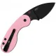 Kizer Microbe TSJ AirTi EDC Knife 2.14" 14C28N Black PVD Blade Pink Norplex UltreX G10 Handle 2742DSJA1 Cyclaire Knives and Tools