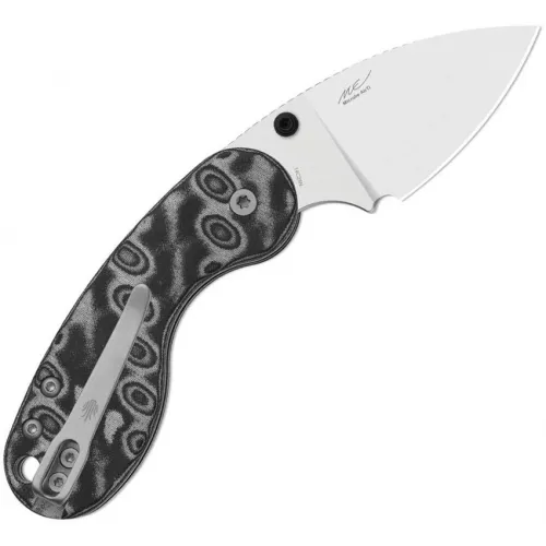 Kizer Microbe TSJ AirTi EDC Knife 2.14" 14C28N Stonewashed Blade Vortex Pattern Micarta Handle 2742DSJA2