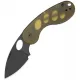 Kizer Microbe TSJ AirTi UK EDC Pocket Knife - 2.13" Black PVD Coated 14C28N Stainless Steel Blade Amber PEI Ultem Handle Cyclaire Knives and Tools