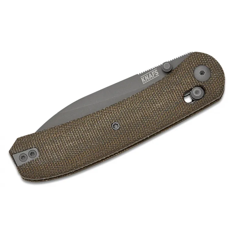 Knafs Knives Lander 2 Clutch Lock Folding Knife - 3.25" S35VN DP Blade Green Canvas Micarta Handle Cyclaire Knives and Tools