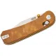 Knafs Knives Lander 3 Clutch Lock Folding Knife - 2.75" S35VN Blade Brown Paper Micarta Handle Cyclaire Knives and Tools
