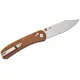 Knafs Knives Lander 2 Clutch Lock Folding Knife - 3.25" S35VN CP Blade Brown Paper Micarta Handle Cyclaire Knives and Tools