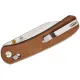 Knafs Knives Lander 2 Clutch Lock Folding Knife - 3.25" S35VN CP Blade Brown Paper Micarta Handle Cyclaire Knives and Tools