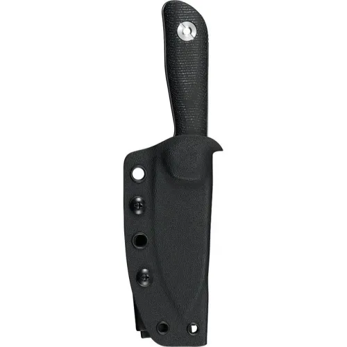 Kunwu Stiffy P Fixed Blade Knife - 3" Vanadis 8 Blade Black Canvas Micarta Handle Kydex Sheath