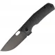 Kunwu Tao III Framelock Folding Knife - 3.5" Black DLC Coated Vanax Blade Black DLC Coated Titanium Handle Cyclaire Knives and Tools
