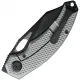 Kunwu Padre Folding Knife - 3.34" Vanax Dark CP Blade Gray Diamond Textured Titanium Handle Cyclaire Knives and Tools