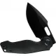 Kunwu Gringo Folding Knife - 3.63" S390 Black DLC Coated Blade Black Honeydew Titanium Handle Cyclaire Knives and Tools