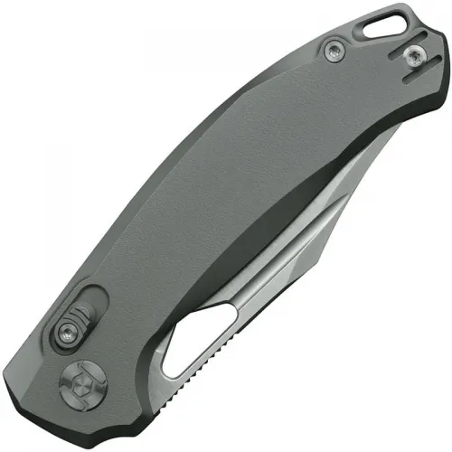 Kunwu DJANGO Crossbar Lock Folding Knife - 3.25" Elmax Blade Orange Peel Titanium Handle