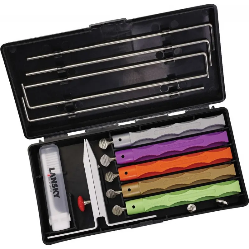 Lansky LKDMD5 - 5 Stone Dexlue Diamond Knife Sharpening System Cyclaire Knives and Tools