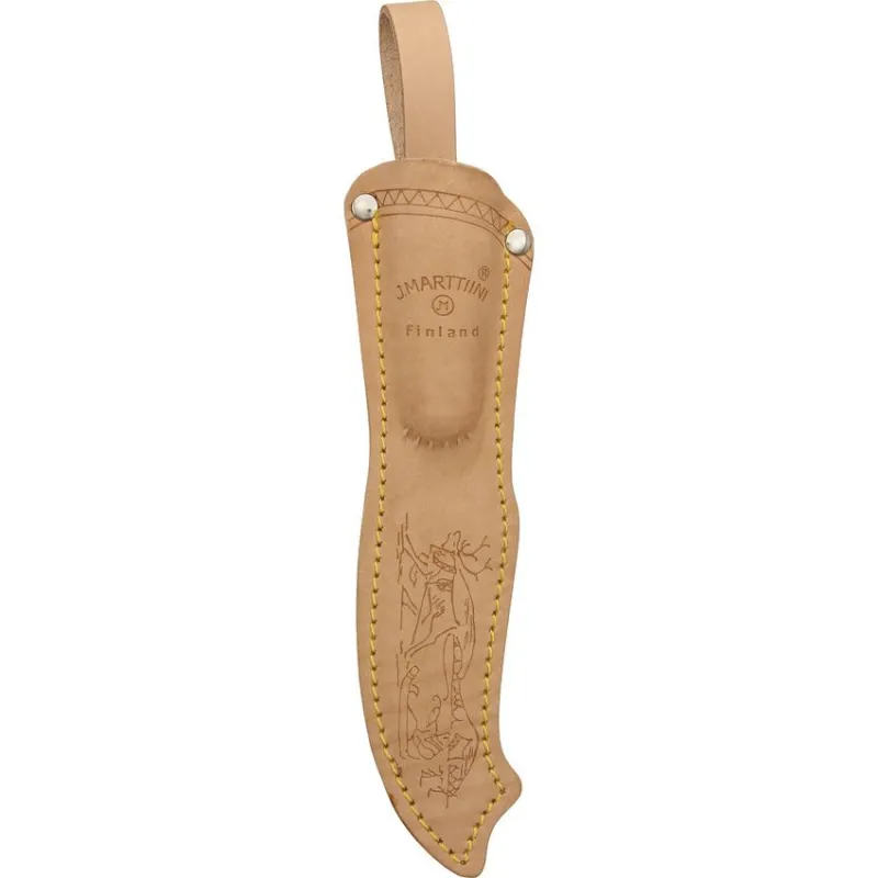 Marttiini Lynx 129 - 4.25" Fixed Polished Stainless Steel Blade Curly Birch Handle Cyclaire Knives and Tools