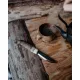 Marttiini Aapa Fixed Blade Puukko Knife - 4.3" Carbon Steel Blade Curly Birch Handle Cyclaire Knives and Tools