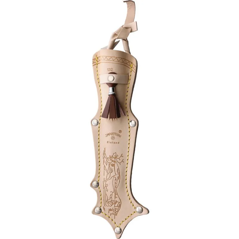 Marttiini Lynx 132 - 4.25" Fixed Stainless Steel Blade Curly Birch Handle Cyclaire Knives and Tools